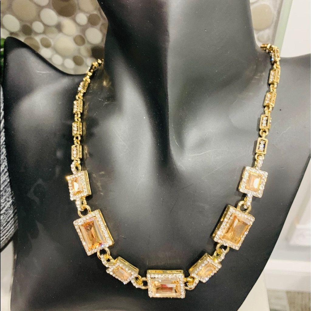 Other High Quality Gold jewelry set with Amber stones Size ONE SIZE - 3 Thumbnail