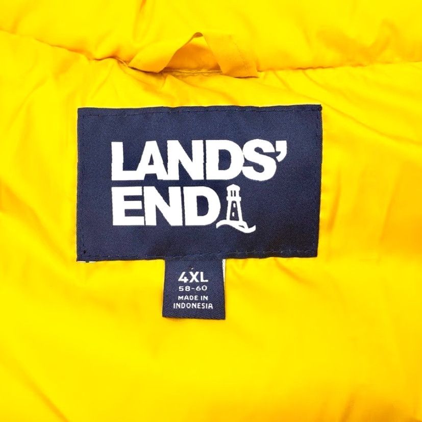 Lands' End Lands' End Vest Mens 4XL Tall Yellow Down Puffer Quilted Full Zip Insulated 8106 Size US XXL / EU 58 / 5 - 7 Thumbnail