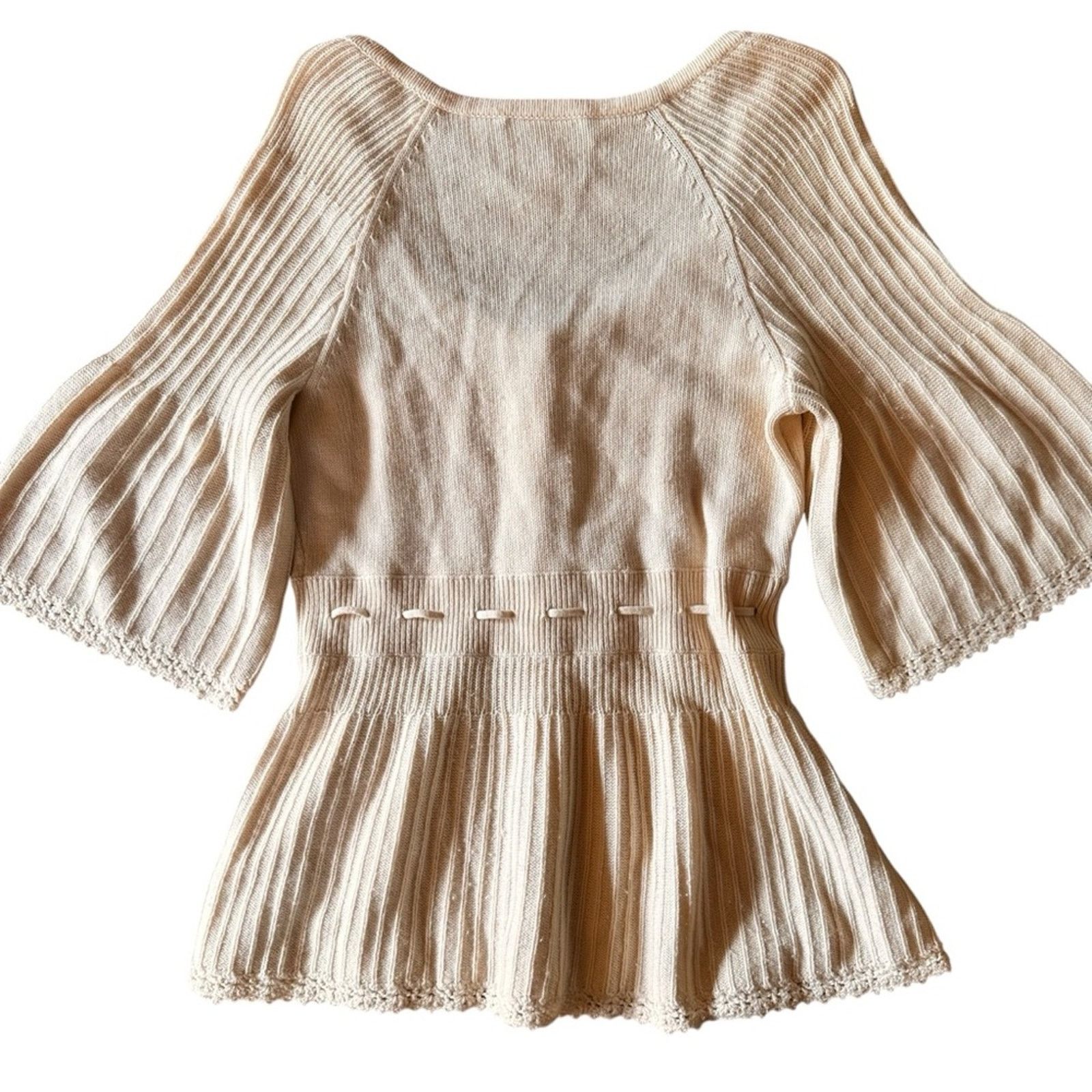 Juicy Couture Juicy Couture Wool Cashmere Blend Cardigan – Cream – Size M Size M / US 6-8 / IT 42-44 - 7 Thumbnail