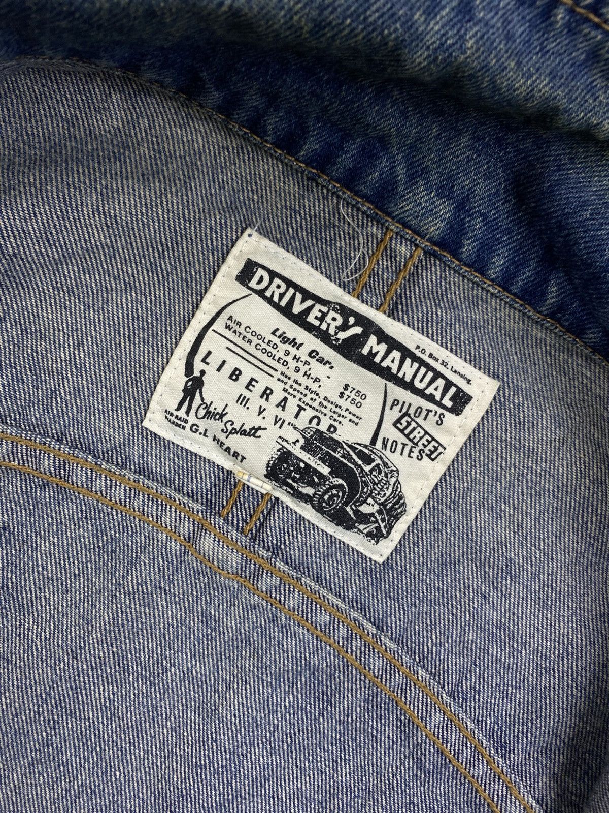 Japanese Brand Vintage 80s Driver’s Manual Rare Design Denim Jacket Size US L / EU 52-54 / 3 - 9 Thumbnail