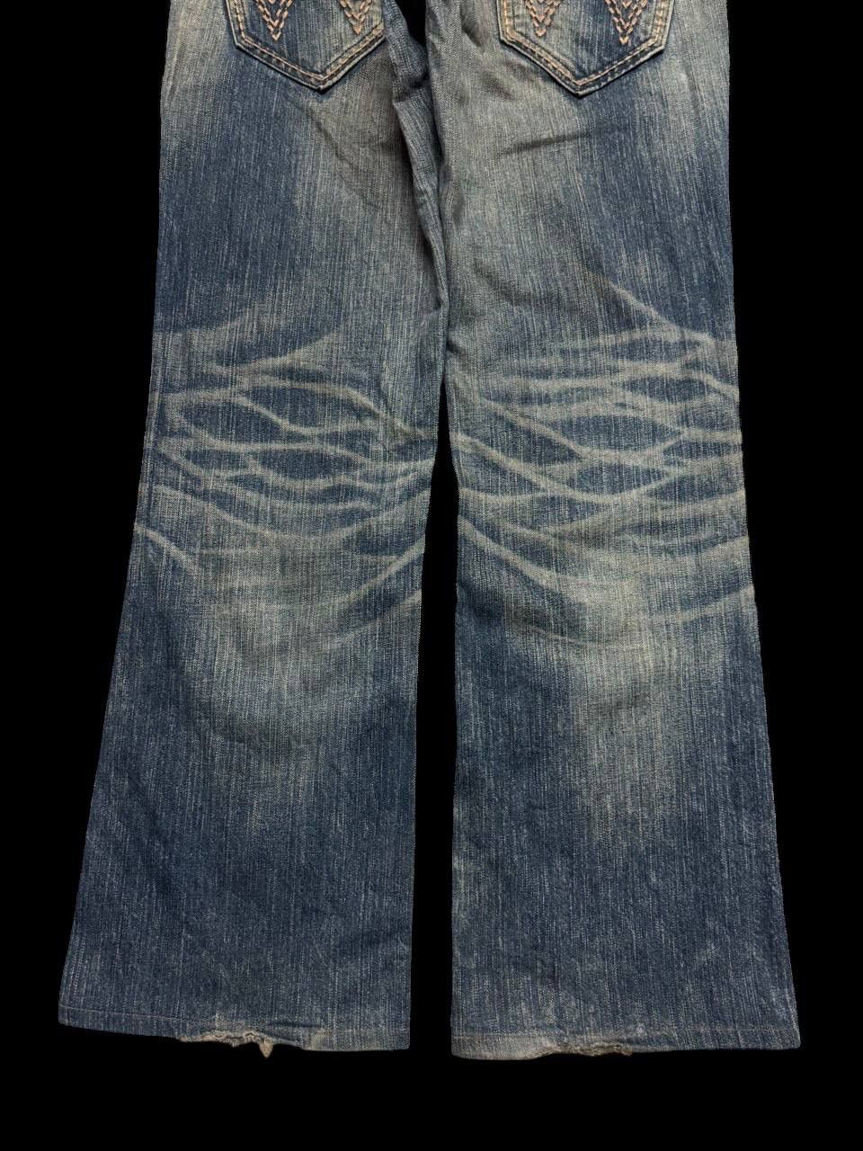 Edwin FLARE 90s Edwin Sick Rusty Whisker Mudwash Distressed Jeans Size US 30 / EU 46 - 19 Thumbnail