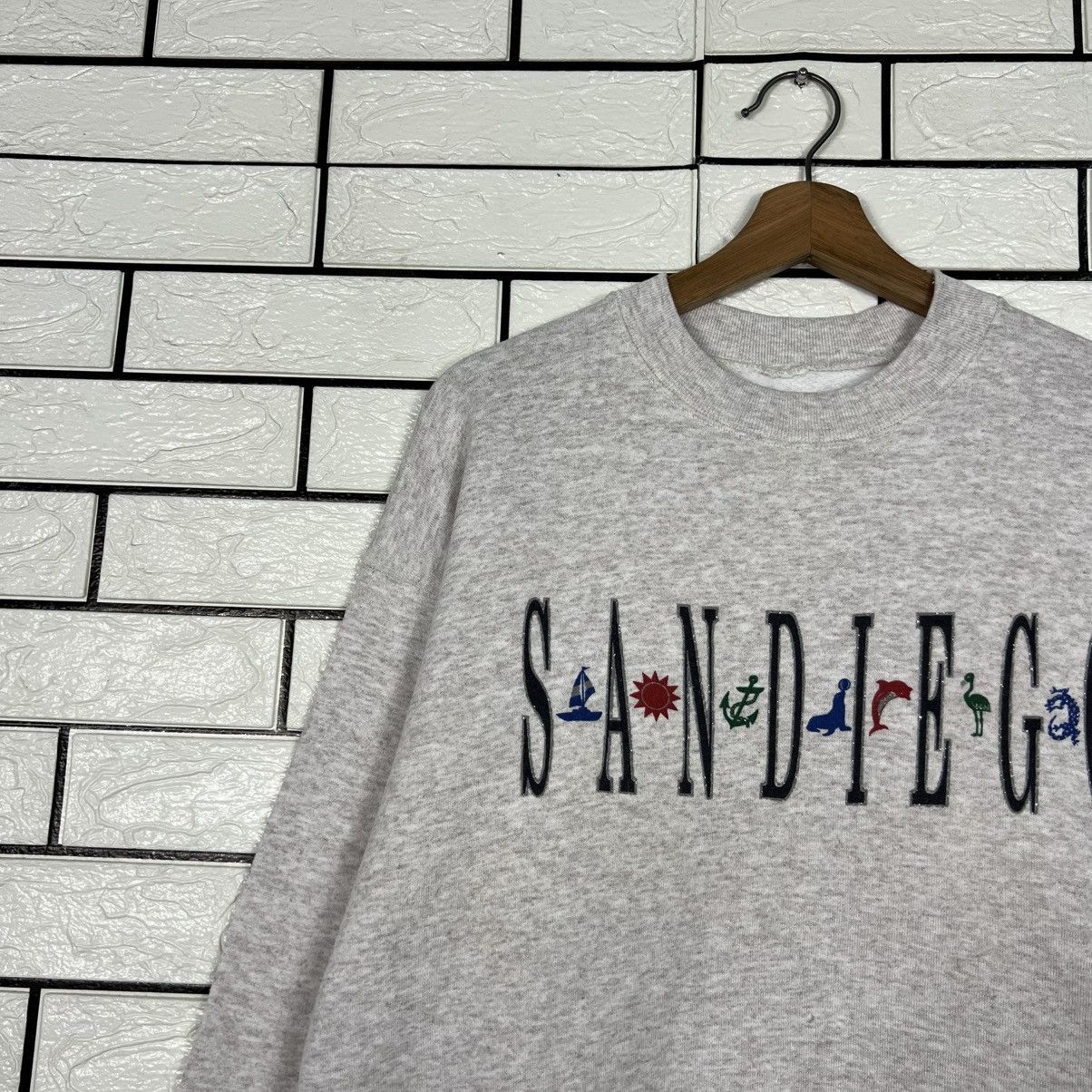 Vintage Vintage 90's SANDIEGO Big Logo Sweatshirt #4278-C194 Size US L / EU 52-54 / 3 - 4 Thumbnail