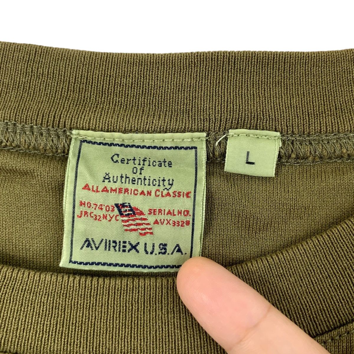 Avirex Vintage AVIREX USA NAVY Department Pocket Tee Shirt Military Size US L / EU 52-54 / 3 - 7 Thumbnail