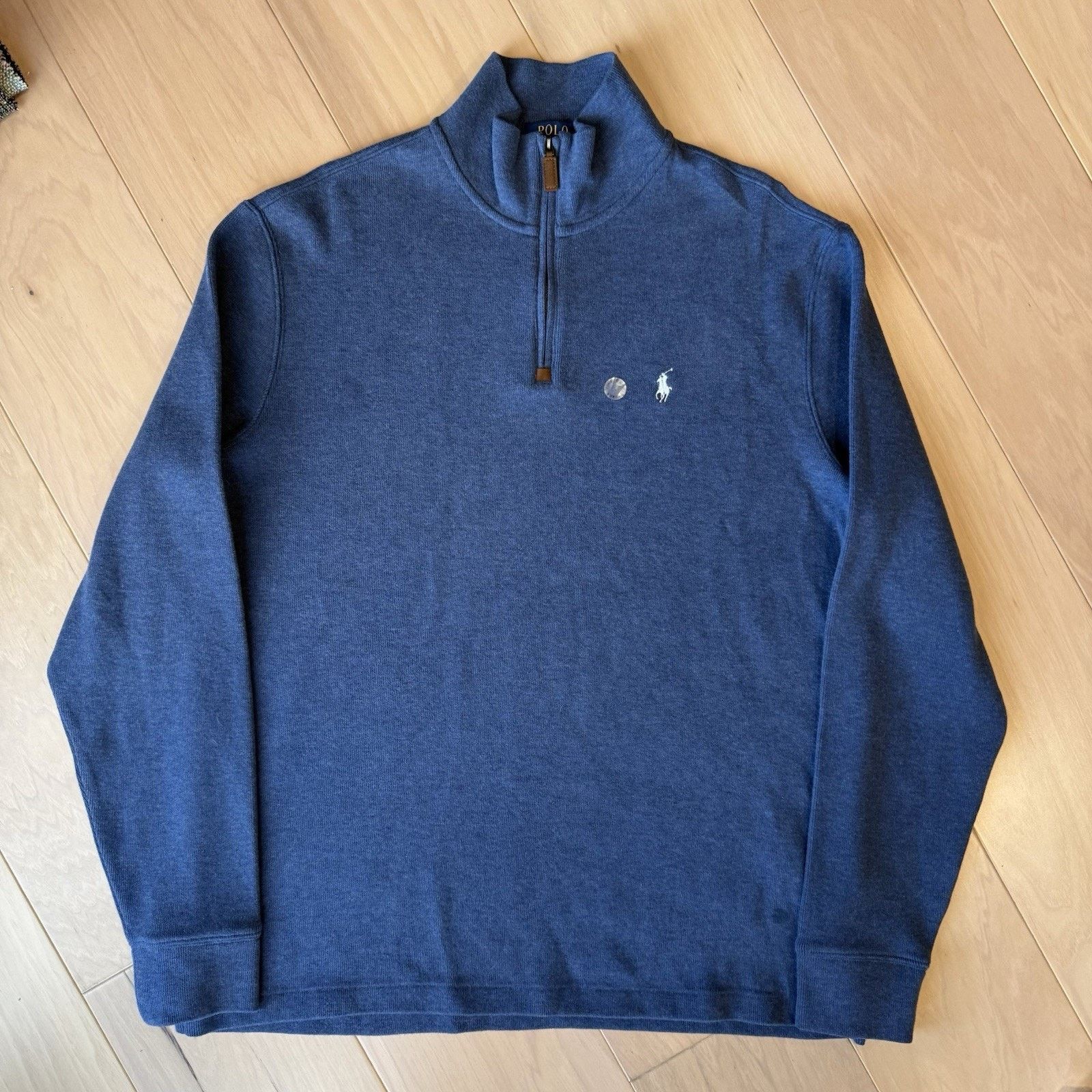 Polo Ralph Lauren Polo Ralph Lauren 1/4 Zip Sweater L Blue Cotton Pullover Size US L / EU 52-54 / 3 - 2 Thumbnail