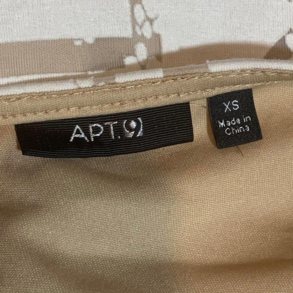 Apt. 9 Apt 9 White Sheer Overlay on Tan Mini Bodycon, XS Size XS / US 0-2 / IT 36-38 - 9 Thumbnail