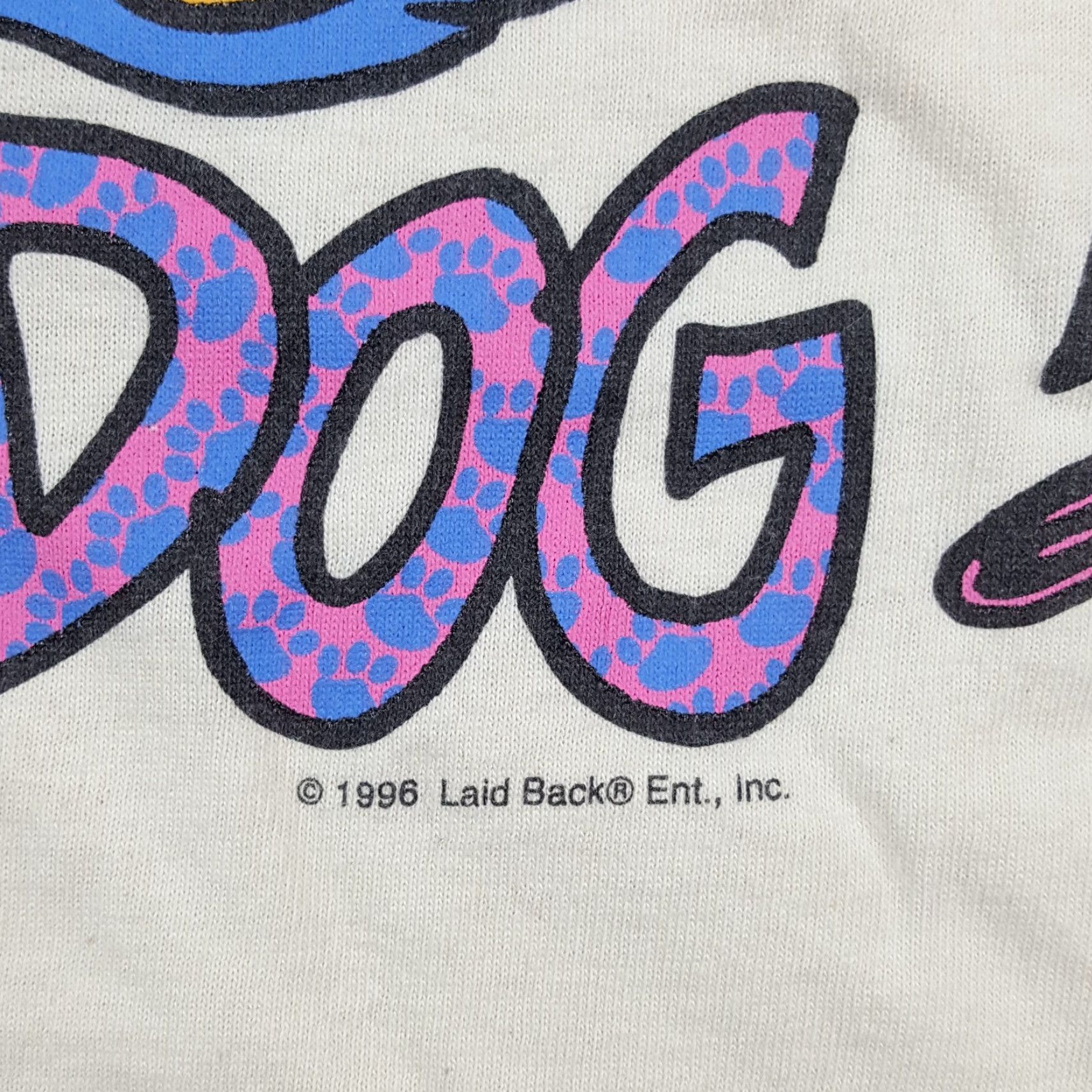 Vintage VINTAGE 90s Cartoon Dog T-Shirt Mens Large White Cotton Retro Funny Puppy Comics Y2K Size US L / EU 52-54 / 3 - 4 Thumbnail