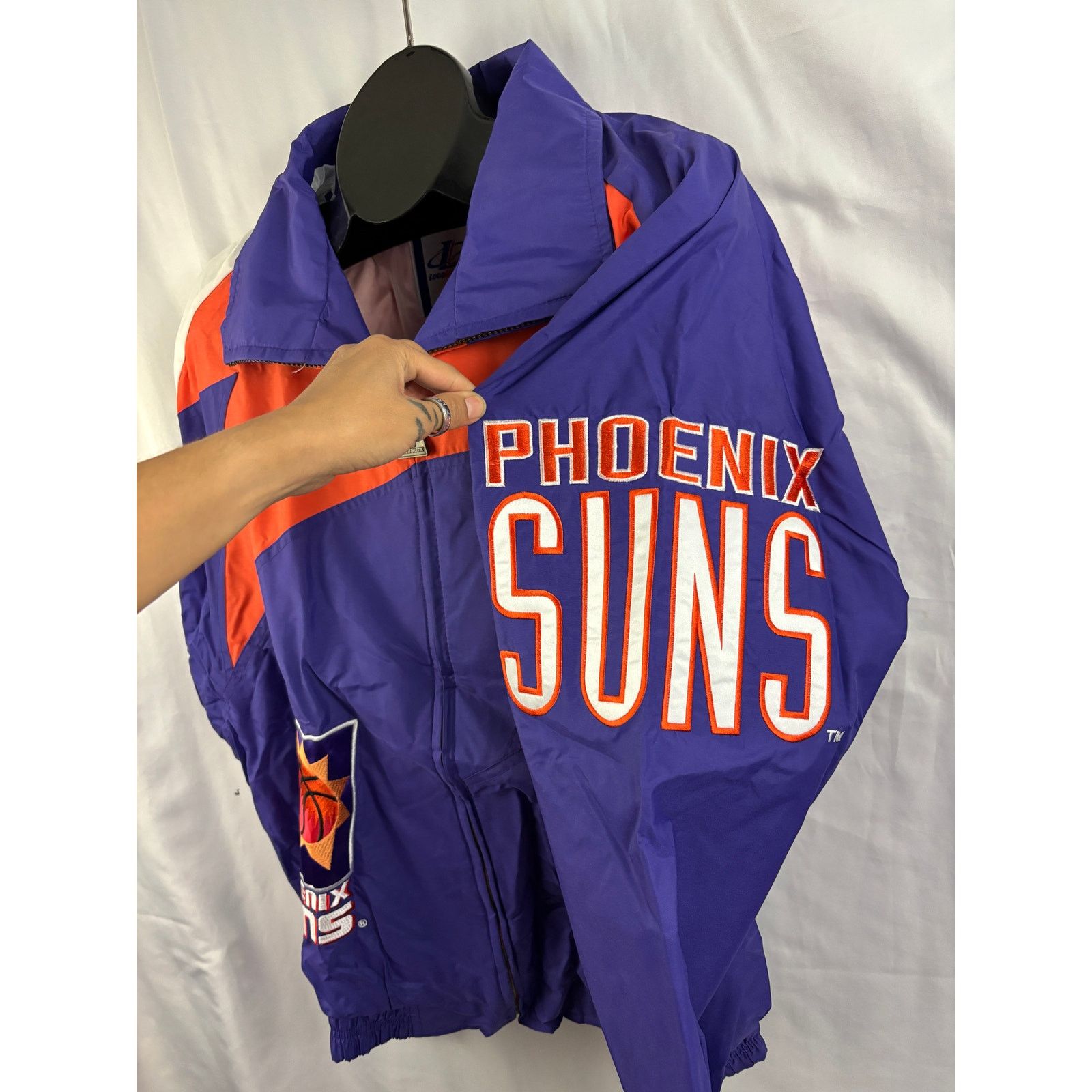 Logo Athletic Phoenix Suns NBA Sharktooth Windbreaker Jacket L NWT Vtg Size US L / EU 52-54 / 3 - 7 Thumbnail