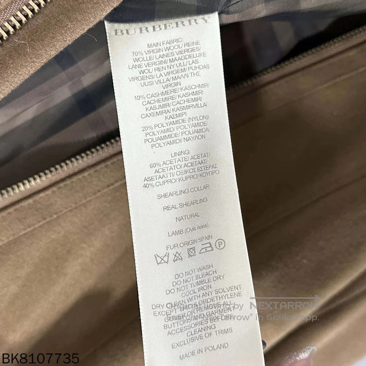 Burberry Burberry Plaid Lining Shearling Collar Zip Coat. Size S / US 4 / IT 40 - 5 Thumbnail