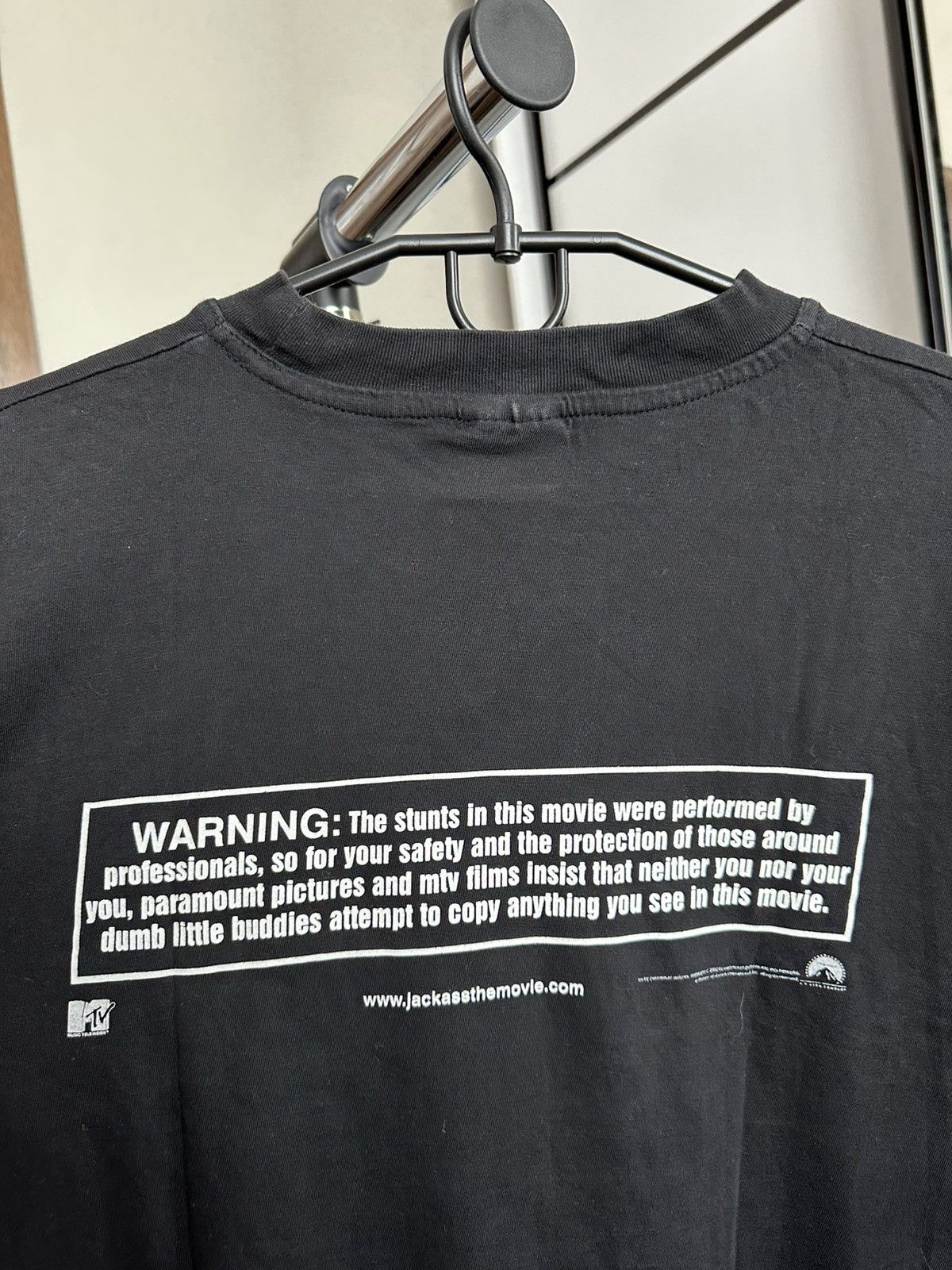 Vintage 2002 Jackass Warning Vintage Movie T-Shirt Tee Size US XL / EU 56 / 4 - 9 Thumbnail