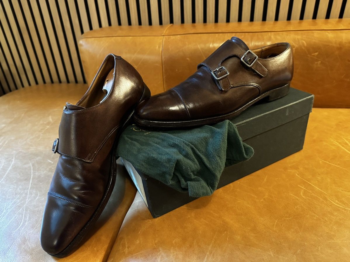 Crockett & Jones Crockett & Jones Lowndes Double Monk Dark Brown Calf 8.5US Size US 8.5 / EU 41-42 - 2 Thumbnail