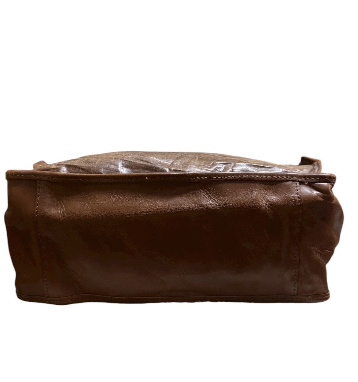 Japanese Brand Full Leather Patina Vintage Old by New Japan Totes Bag Size ONE SIZE - 6 Thumbnail