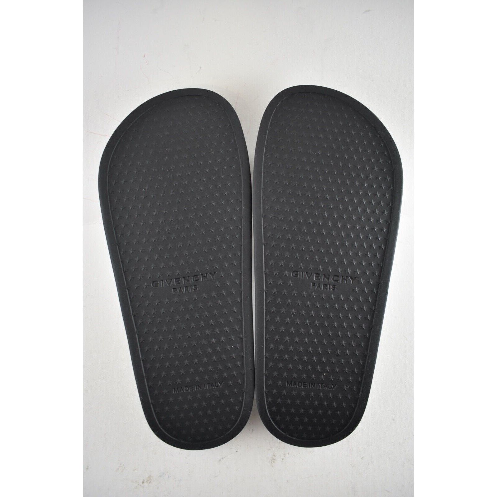 Givenchy Givenchy Silver Rubber Black Logo Print Slide On Pool Sandal Size US 8 / IT 38 - 12 Thumbnail