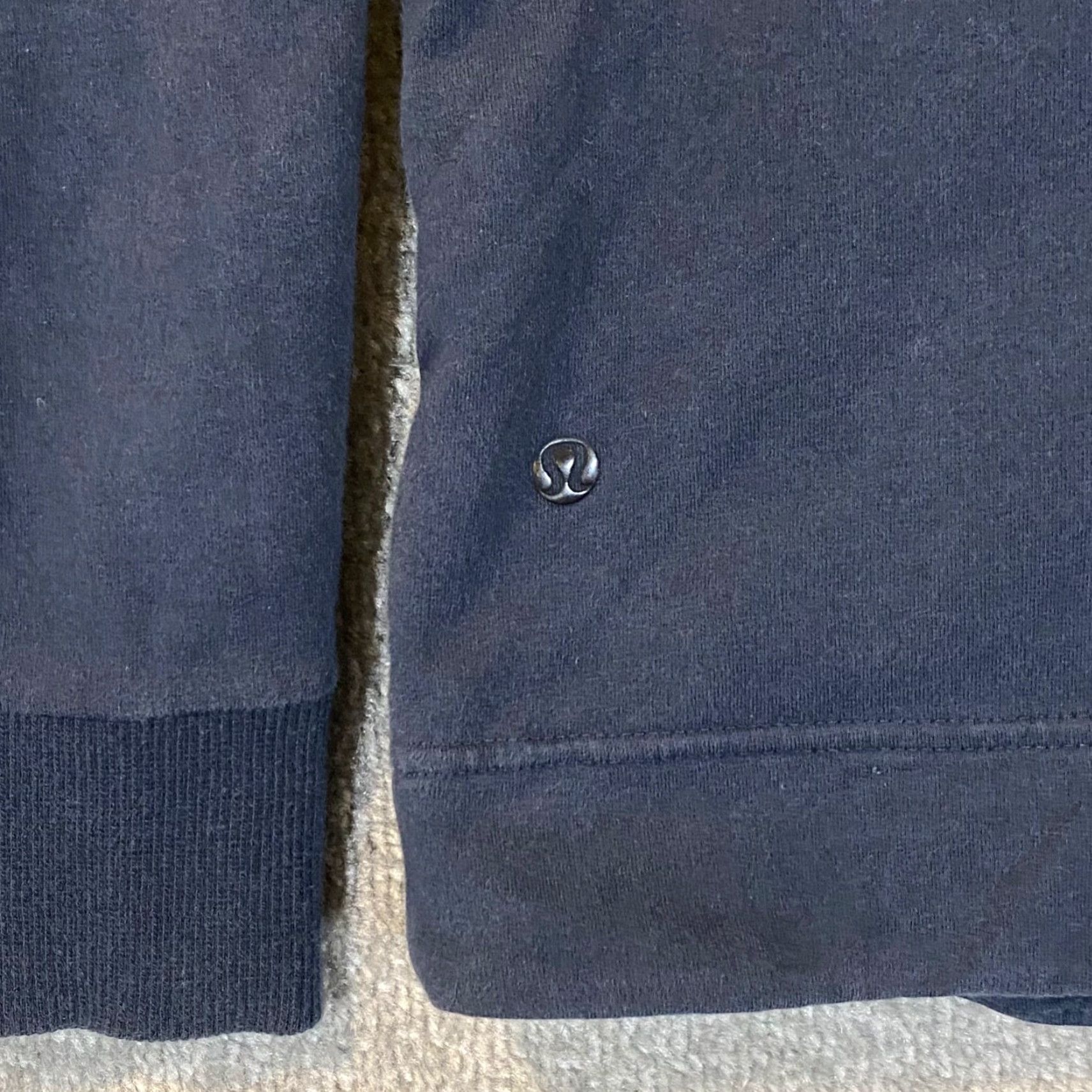 Lululemon LULULEMON Jacket Mens XL Navy Blue Full Zip Puff Collar Elbow Performance M41465 - Regular Size, Blue, Solid, Jacket, Men Size US XL / EU 56 / 4 - 3 Thumbnail