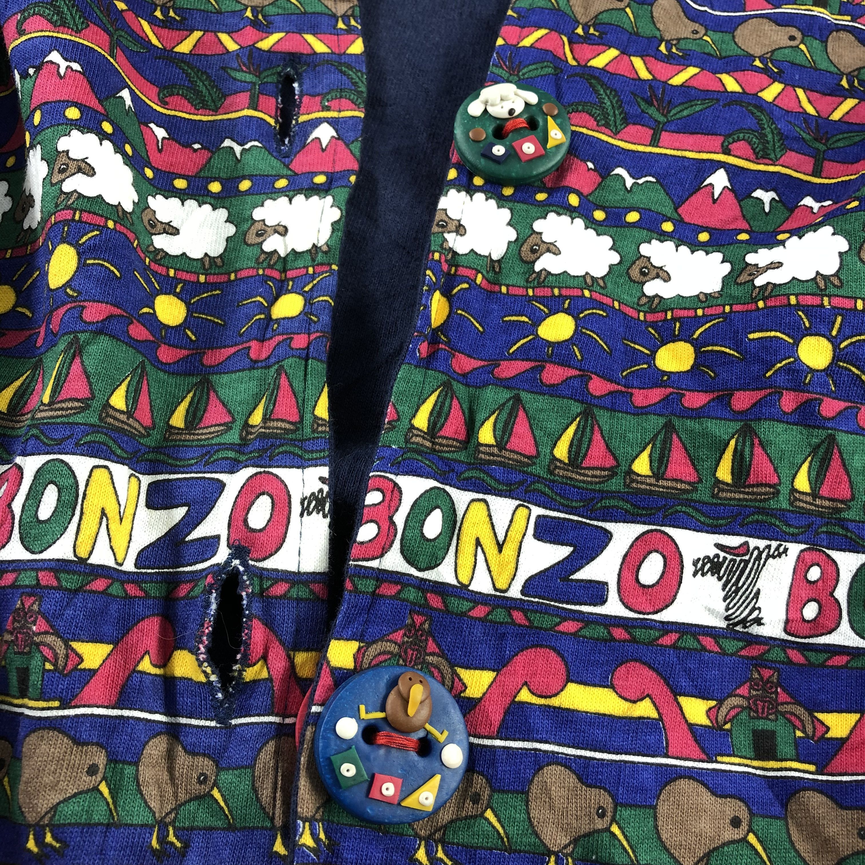 Vintage Bonzo Crazy All Over Print Pullover Hoodie F216 Size US L / EU 52-54 / 3 - 5 Thumbnail