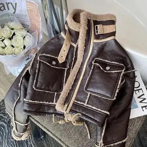 Japanese Brand Jack Black Lambswool Jacket Winter Thickened Plus Size ONE SIZE - 4 Thumbnail