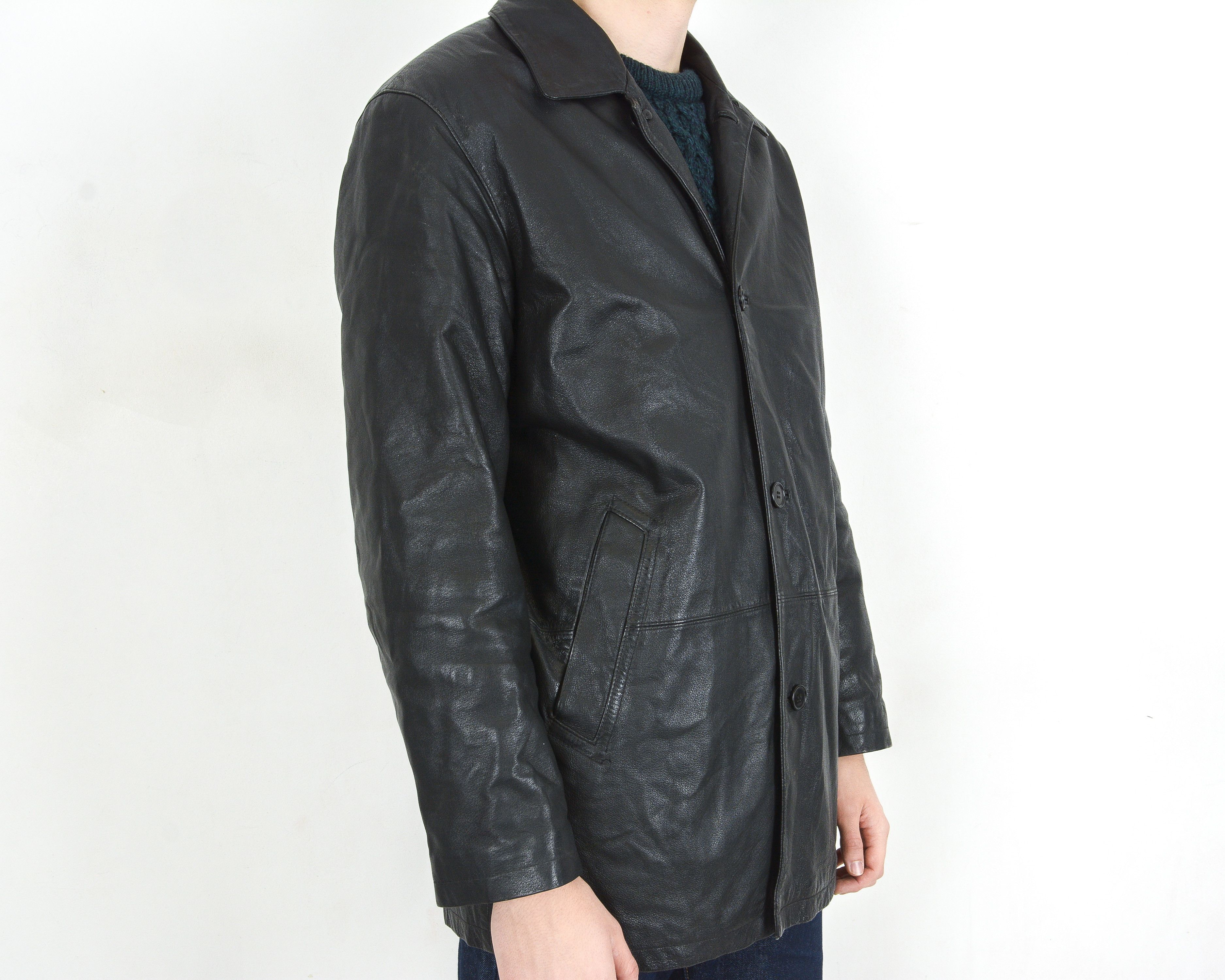 Vintage C. Comberti Leather Jacket Sz L men's, Coat Blazer UK 42 US Size US L / EU 52-54 / 3 - 5 Thumbnail