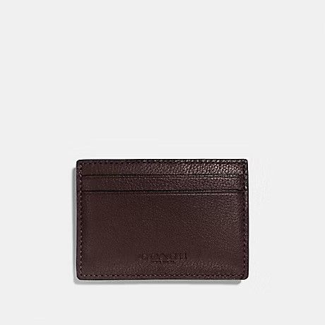 Coach × Genuine Leather Coach New York Calf Leather Mahogany Money Clip Card Case Size ONE SIZE - 1 Thumbnail