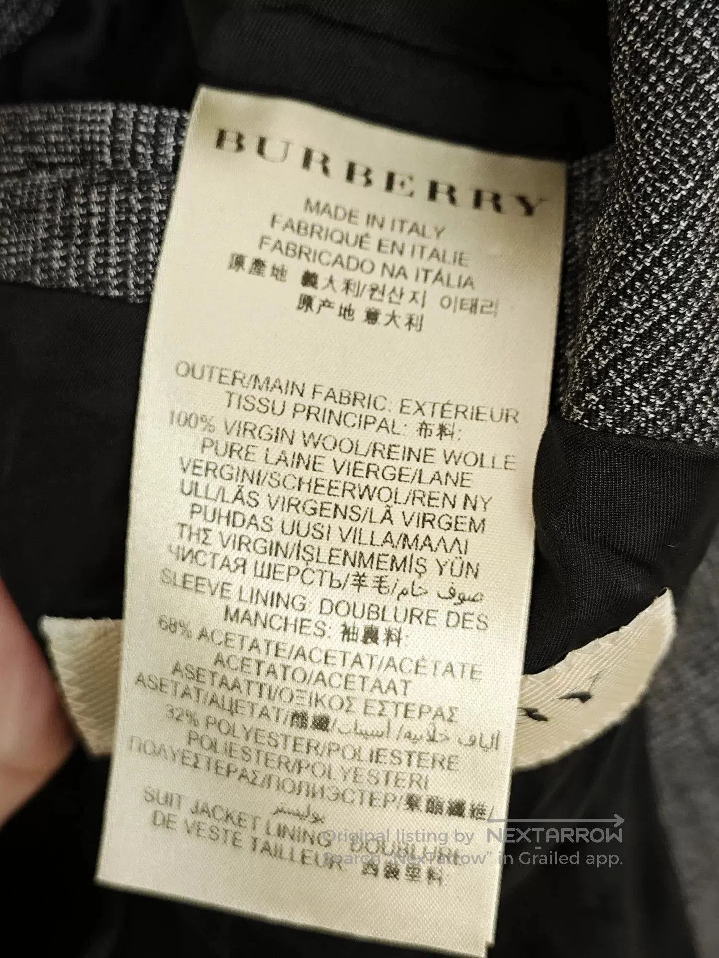 Burberry Burberry Men's Gray Check Blazer. Size US M / EU 48-50 / 2 - 5 Thumbnail