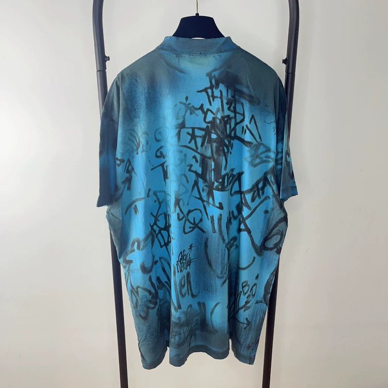 Balenciaga Balenciaga Letter printed T-shirt with round neck and shor Size US L / EU 52-54 / 3 - 3 Thumbnail