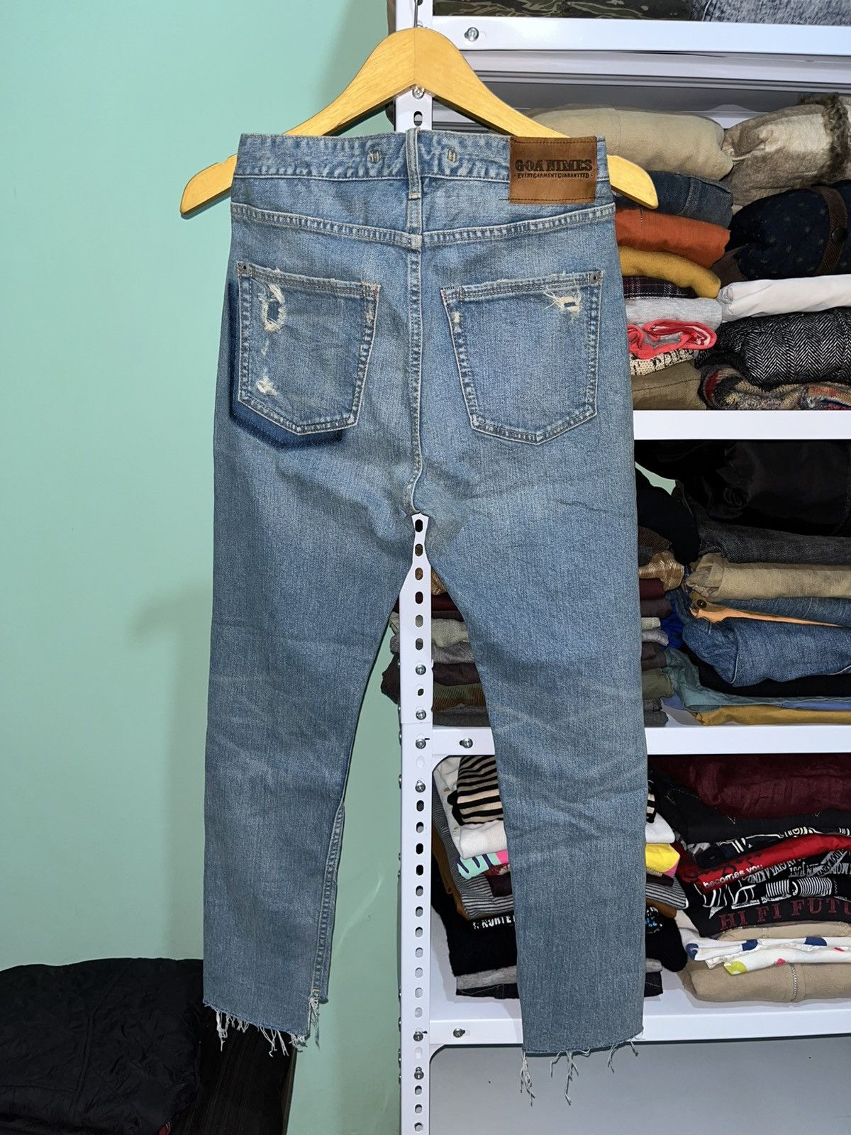 GOA GOA Nimes Distreseed Denim Selvedge Japanese Brand Size 27" / US 4 / IT 40 - 9 Thumbnail