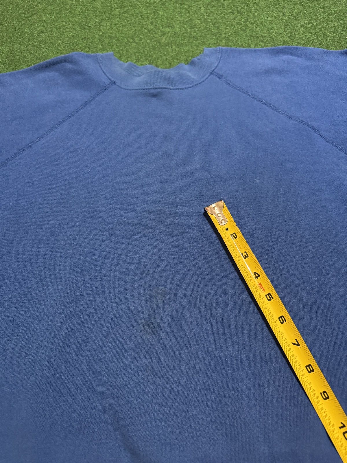 Tultex Vintage Raglan Blue Sm Crewneck 80s Blank 21.5x24 Sweatshirt Size US S / EU 44-46 / 1 - 6 Thumbnail