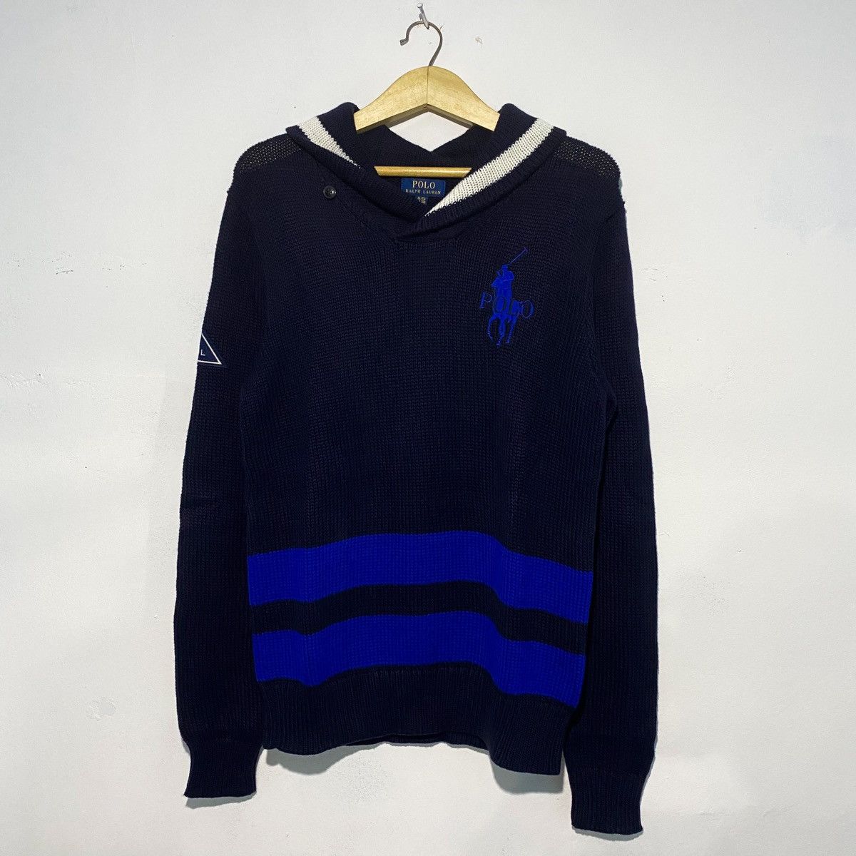 Image of Polo Ralph Lauren x Ralph Lauren Polo By Ralph Laurent Ski Patrol Knit in Navy, Men's (Size XL)