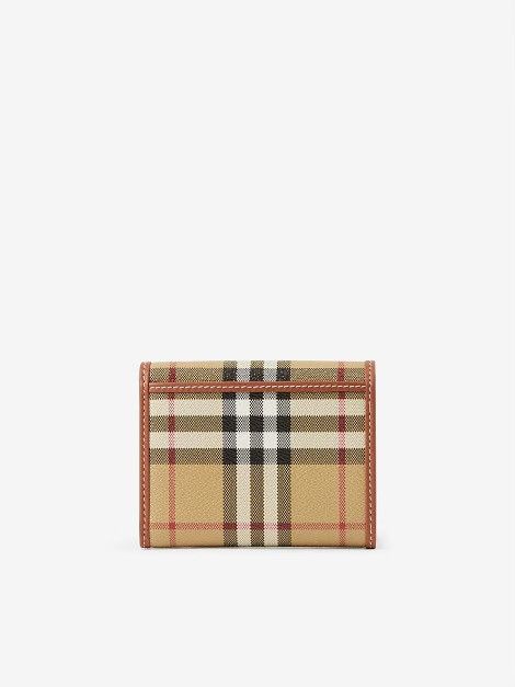 Burberry Burberry Check and Leather Small Folding Wallet Size ONE SIZE - 3 Thumbnail