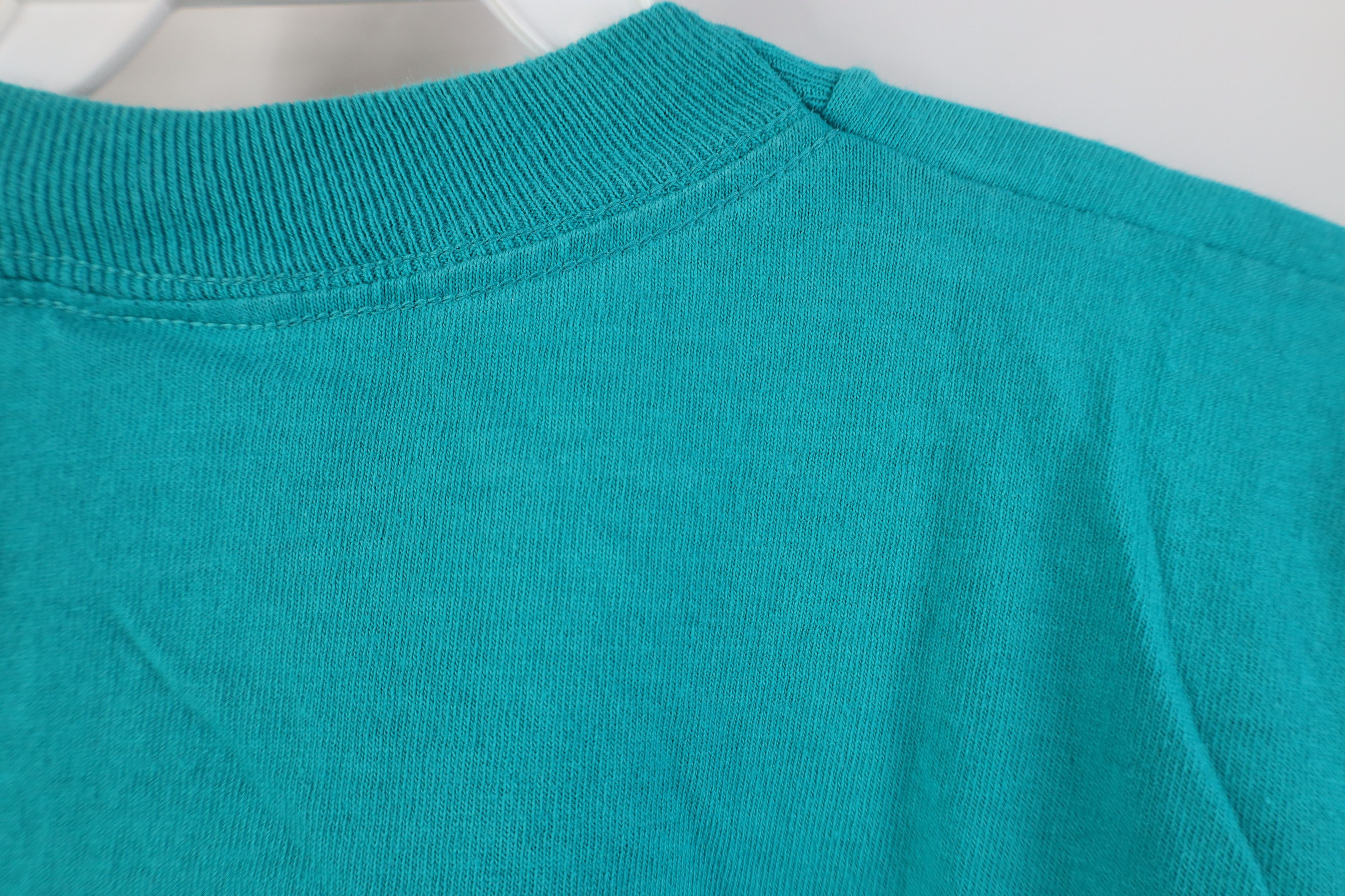 Vintage Vintage 90s Streetwear Heavy Cotton Pocket T-Shirt Teal USA Size US M / EU 48-50 / 2 - 9 Thumbnail
