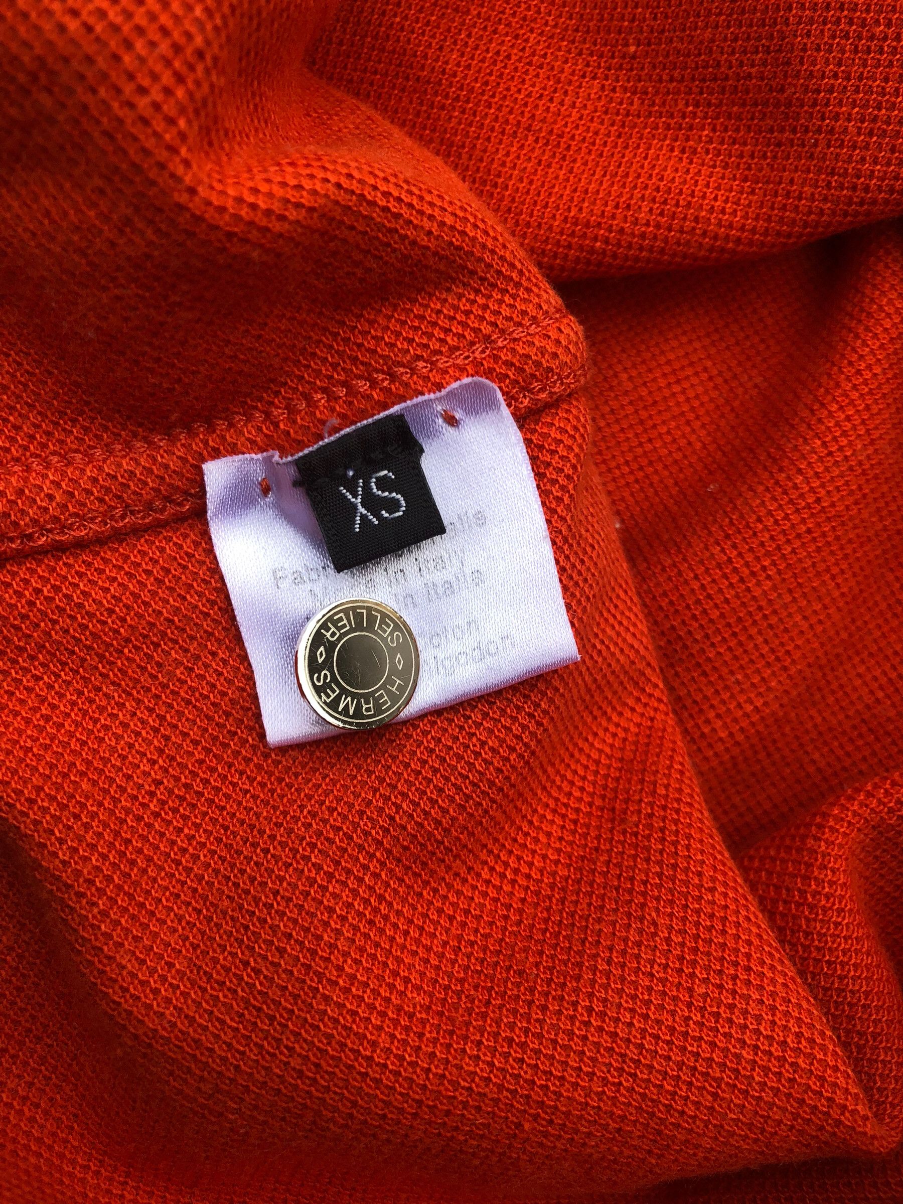 Hermes 🔥🔥HERMES Sellier Orange Polo Ringer T-Shirt Size US XS / EU 42 / 0 - 7 Thumbnail