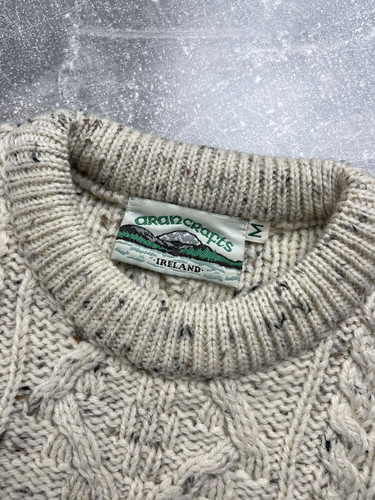 Aran Crafts Aran Crafts Cable Knit Wool Sweater Beige Made in Ireland Size US M / EU 48-50 / 2 - 10 Thumbnail