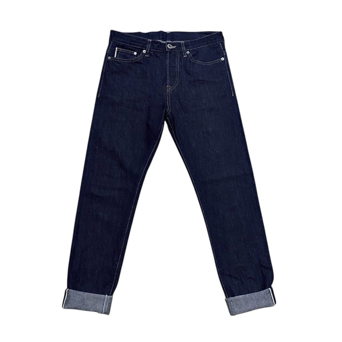 H&M H&M Navy Selvedge Selvage Slim Regular Waist Denim Jeans Size US 29 - 1 Thumbnail