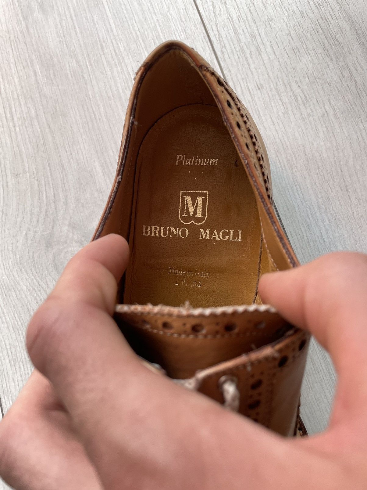 Bruno Magli BRUNO MAGLI SHOES MENS oxford brown dress shoes preppy Size US 7.5 / EU 40-41 - 13 Thumbnail