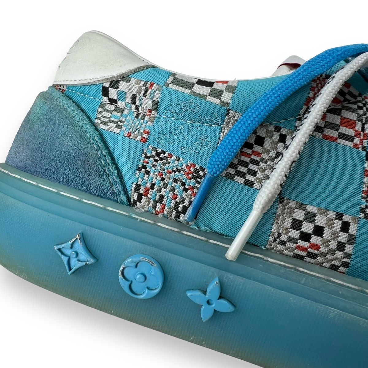 Louis Vuitton Louis Vuitton Ollie Blue Distorted Damier Trainers Size US 9 / EU 42 - 6 Thumbnail