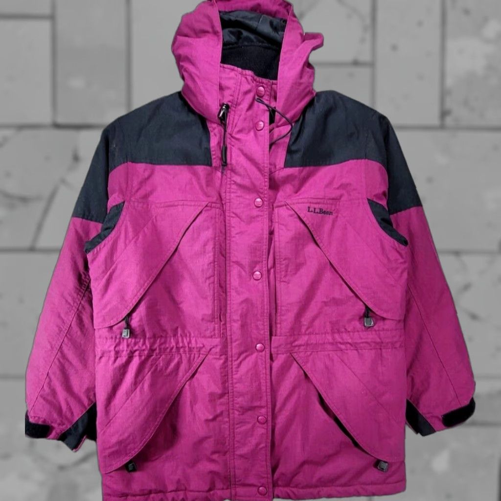 Vintage VINTAGE L.L. BEAN Women’s Petite M Pink&Black Thinsulate LiteLoft Insulated Parka Jacket Size M / US 6-8 / IT 42-44 - 1 Thumbnail