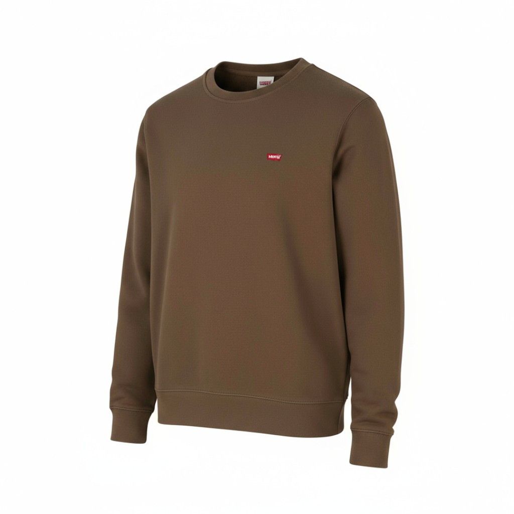 Levi's STANDARD FIT XS Brown Crew Neck Logo Cotton Pullover 87109 Size US XS / EU 42 / 0 - 1 Thumbnail