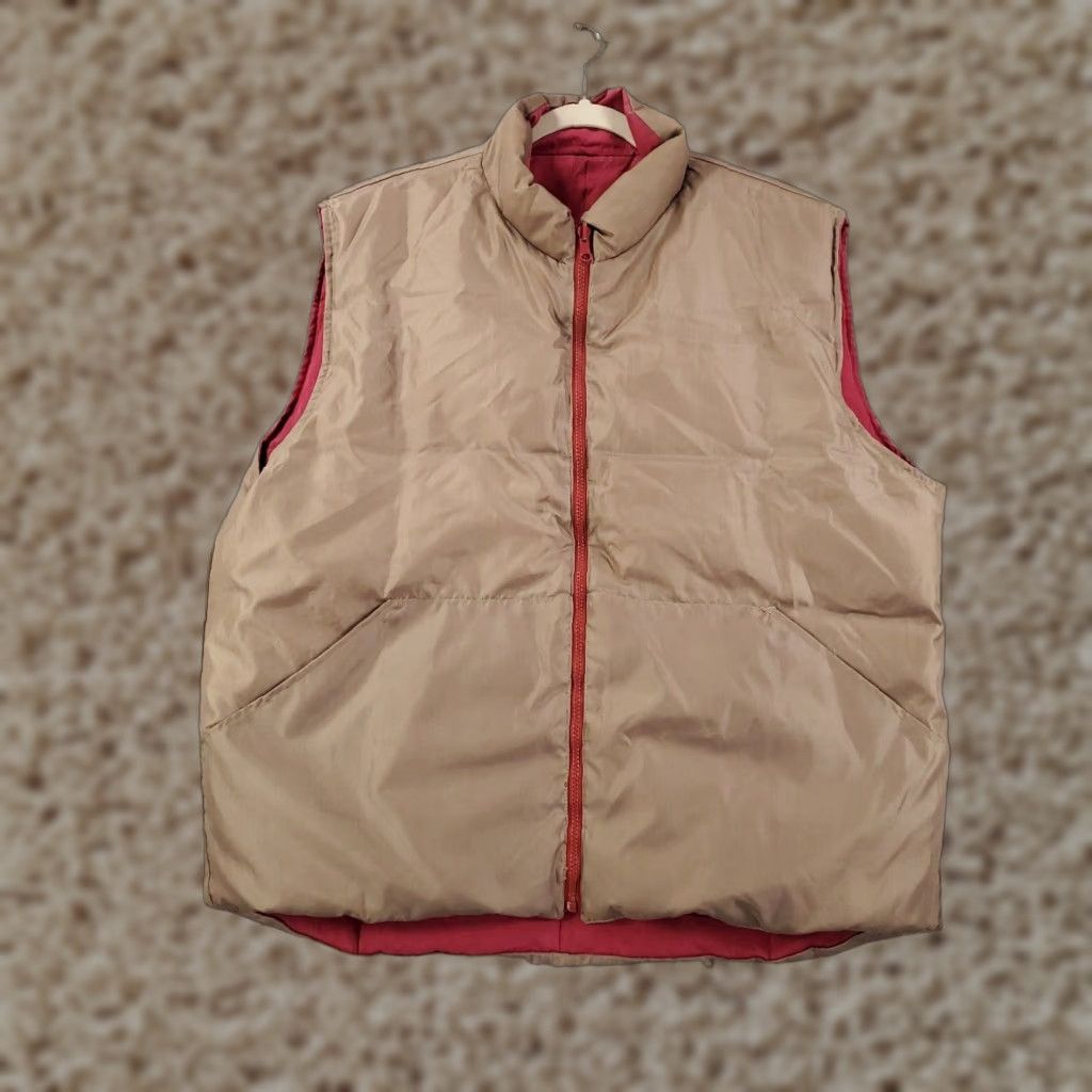 Vintage Mens RedHead Down Puffer Vest Size L Red Tan Reversible Hiking Jacket/Coat? Size US L / EU 52-54 / 3 - 1 Thumbnail