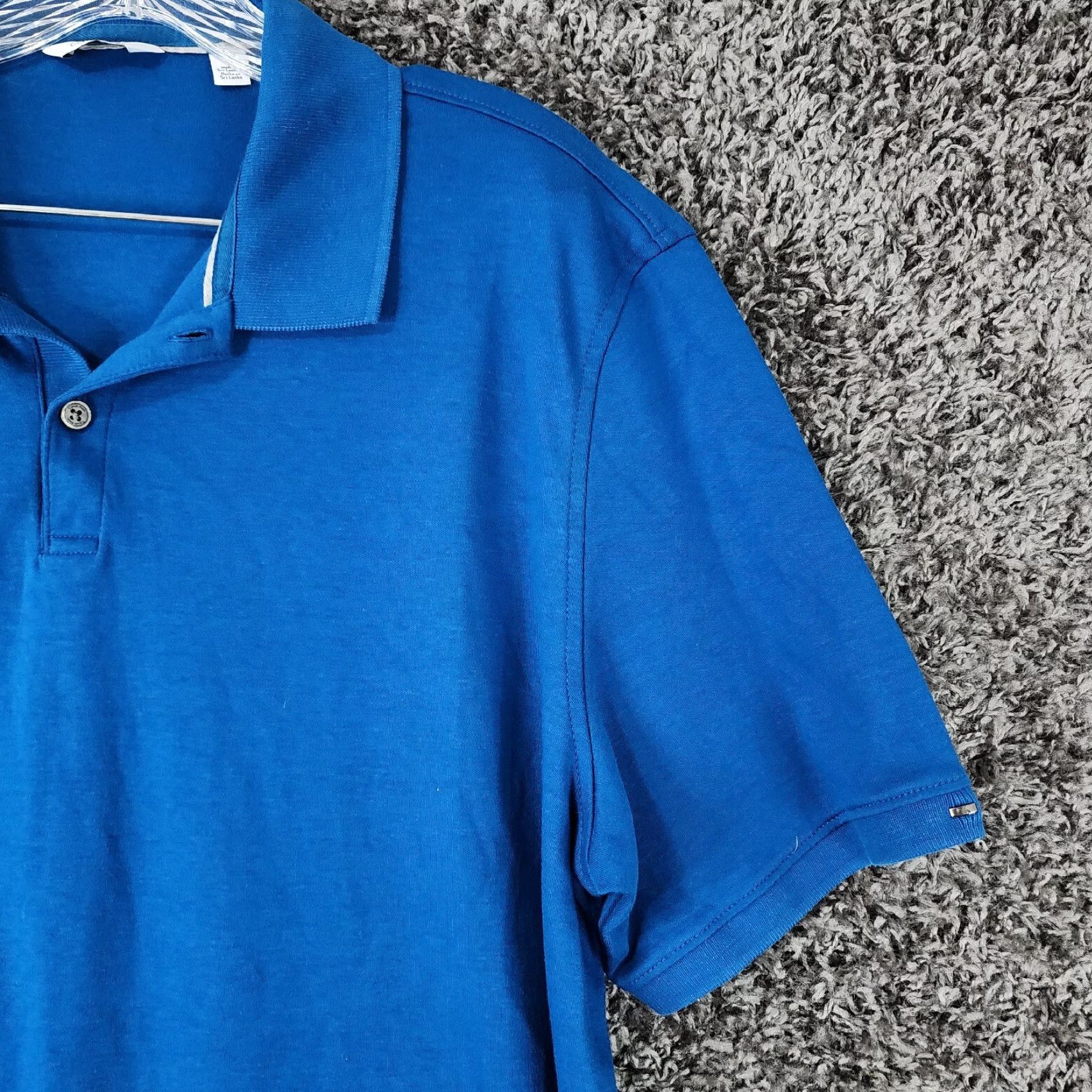 Calvin Klein CALVIN KLEIN Men's Blue Soft Short Sleeve Polo Shirt Size L Size US L / EU 52-54 / 3 - 2 Thumbnail