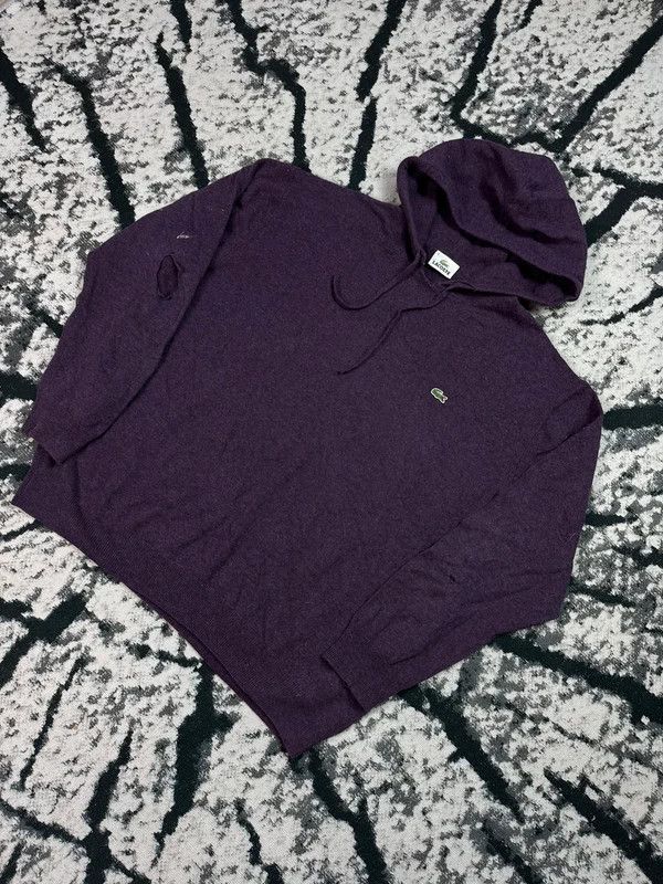 Lacoste Lacoste purple logo wool hoodie XL Size XL / US 12-14 / IT 48-50 - 2 Thumbnail