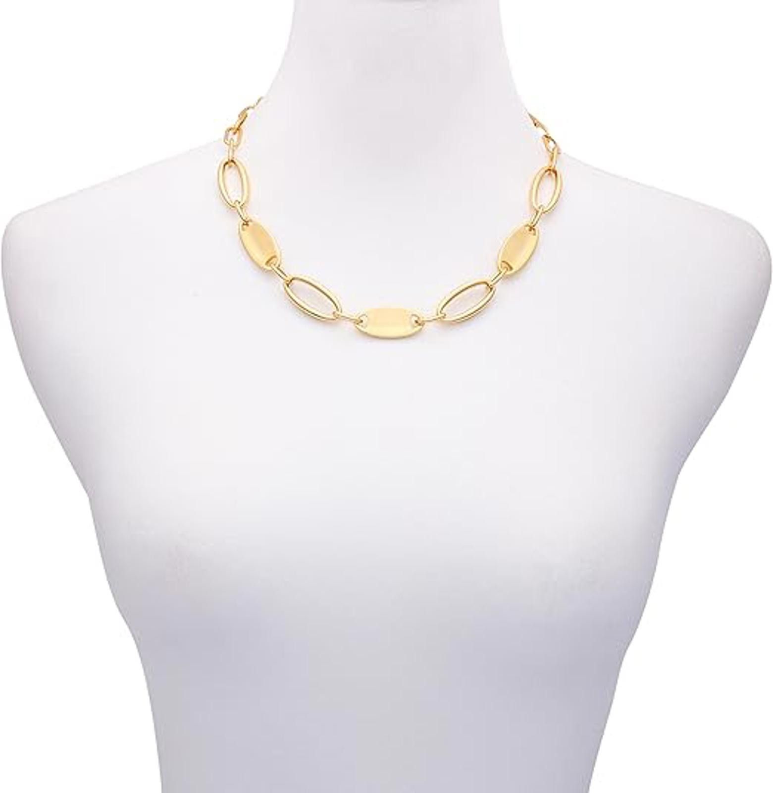 Vince Camuto Vince Camuto Goldtone Rounded Link Chain Necklace for Women Size ONE SIZE - 2 Thumbnail
