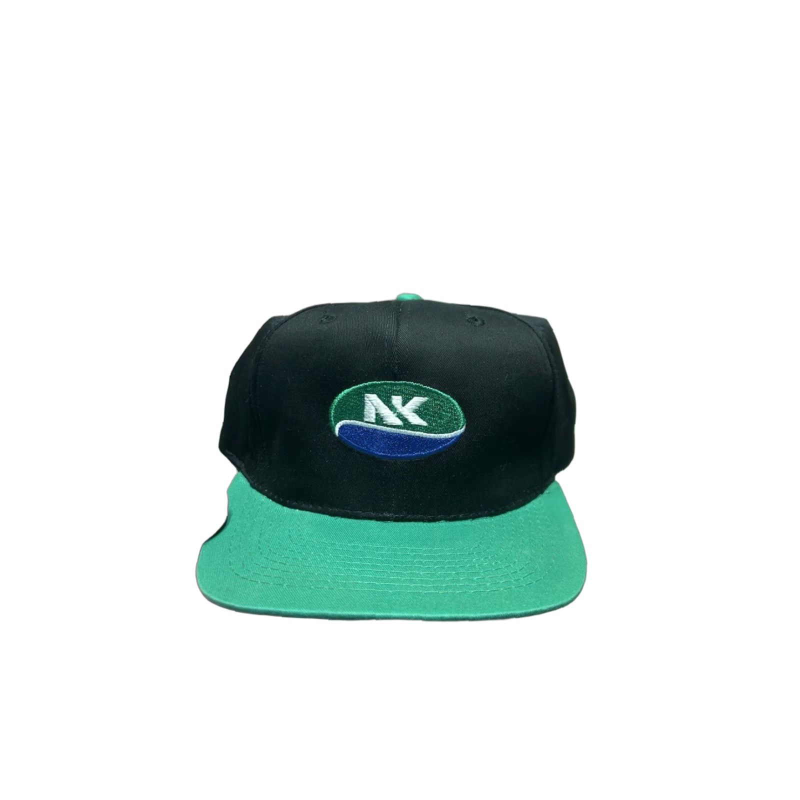 Vintage VINTAGE Unbranded SnapBack hat cap NK seeds black teal embroidered farm feed adjustable Men Size ONE SIZE - 1 Thumbnail