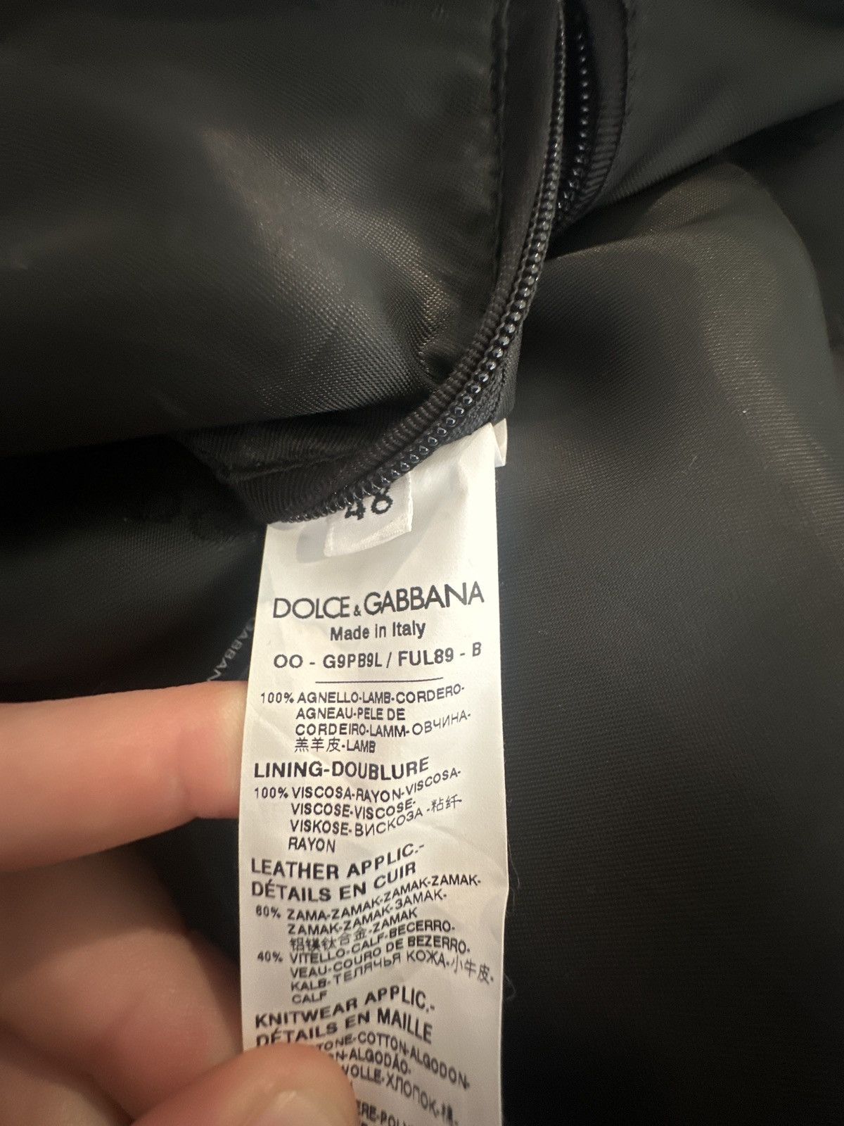 Dolce & Gabbana Dolce Gabbana leather bomber Size US M / EU 48-50 / 2 - 8 Thumbnail