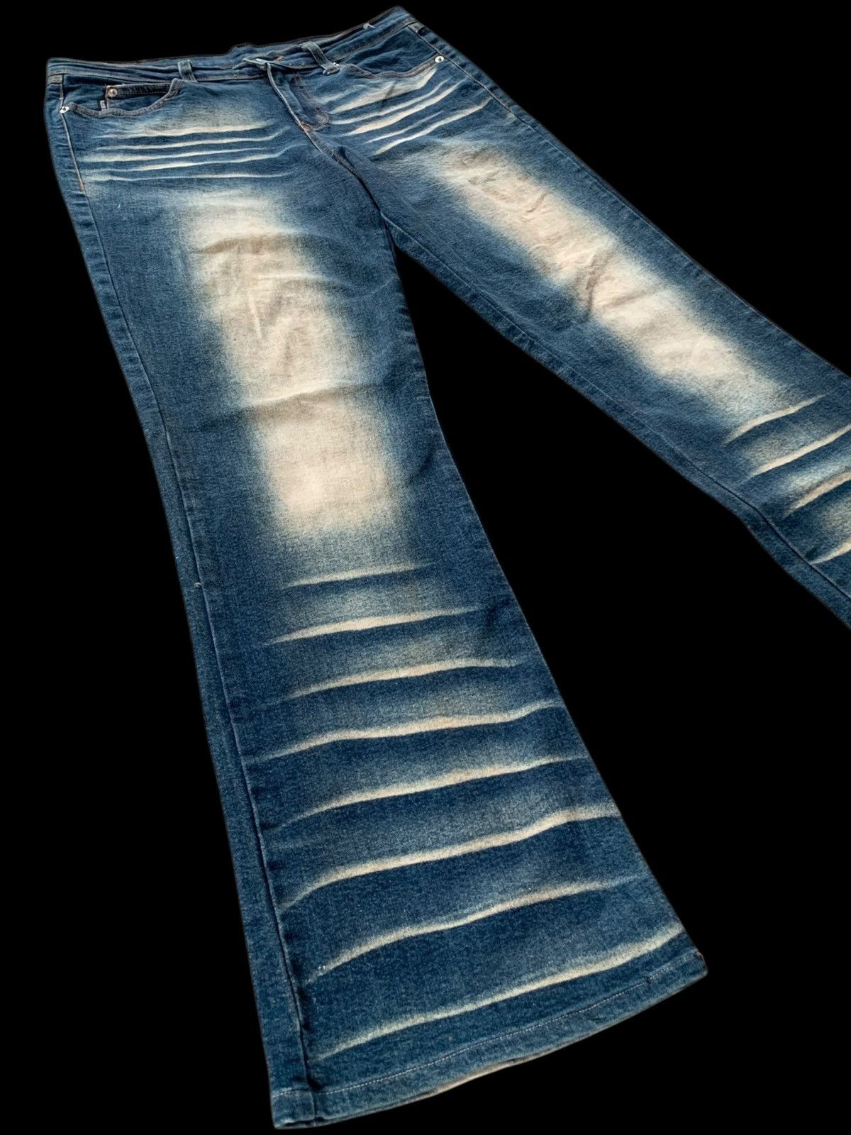 If Six Was Nine × Japanese Brand × Vintage Watch L.A Jeans Flare Vintage Distressed Denim Size 32" / US 10 / IT 46 - 4 Thumbnail