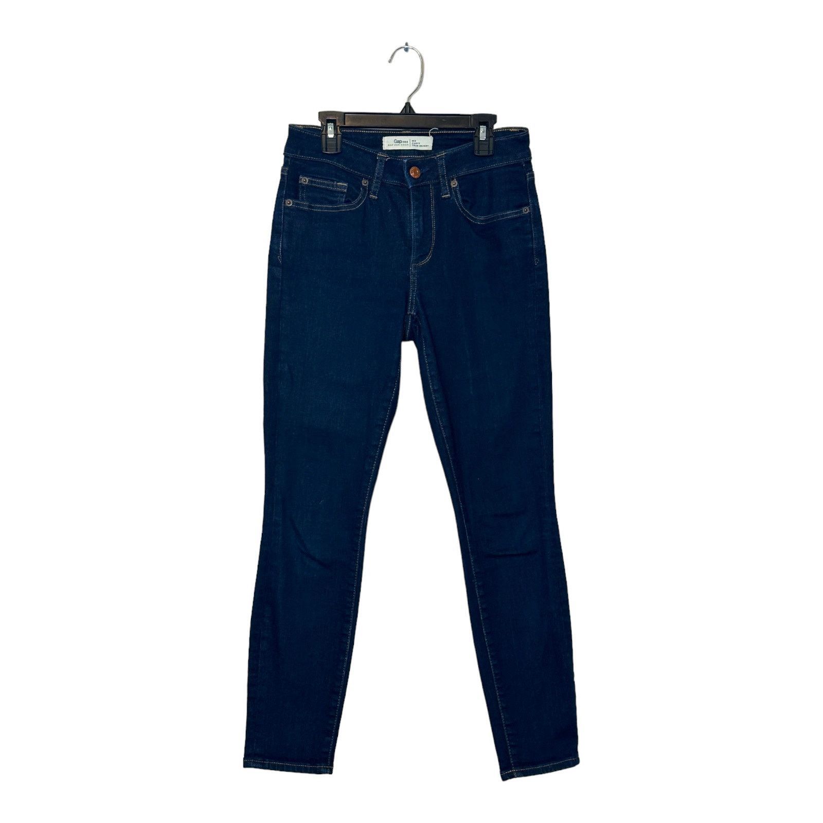 Gap Gap dark blue curvy true skinny stretch jeans size 26 Size 27" / US 4 / IT 40 - 6 Thumbnail
