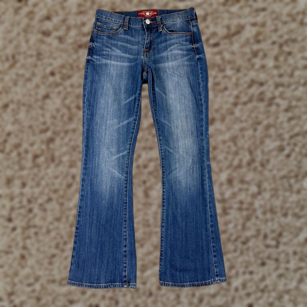 Lucky Brand Lucky Brand Jeans Women 4 Blue Denim Sofia Straight 5-Pocket Cotton Blend Stretch Size 27" / US 4 / IT 40 - 1 Thumbnail