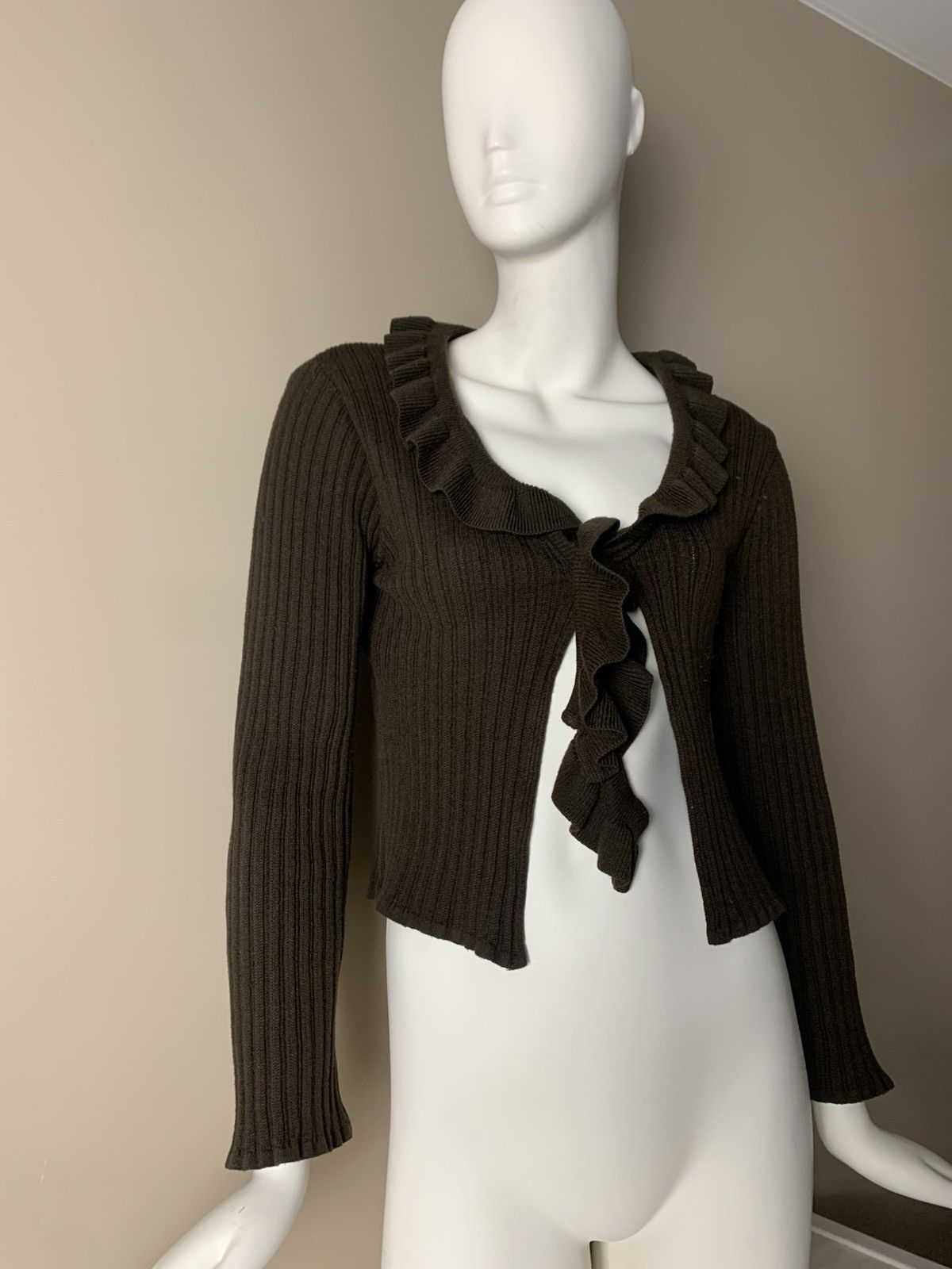 If Six Was Nine VINTAGE CROPPED BOLERO CACHE CACHE SWEATER Size M / US 6-8 / IT 42-44 - 3 Thumbnail