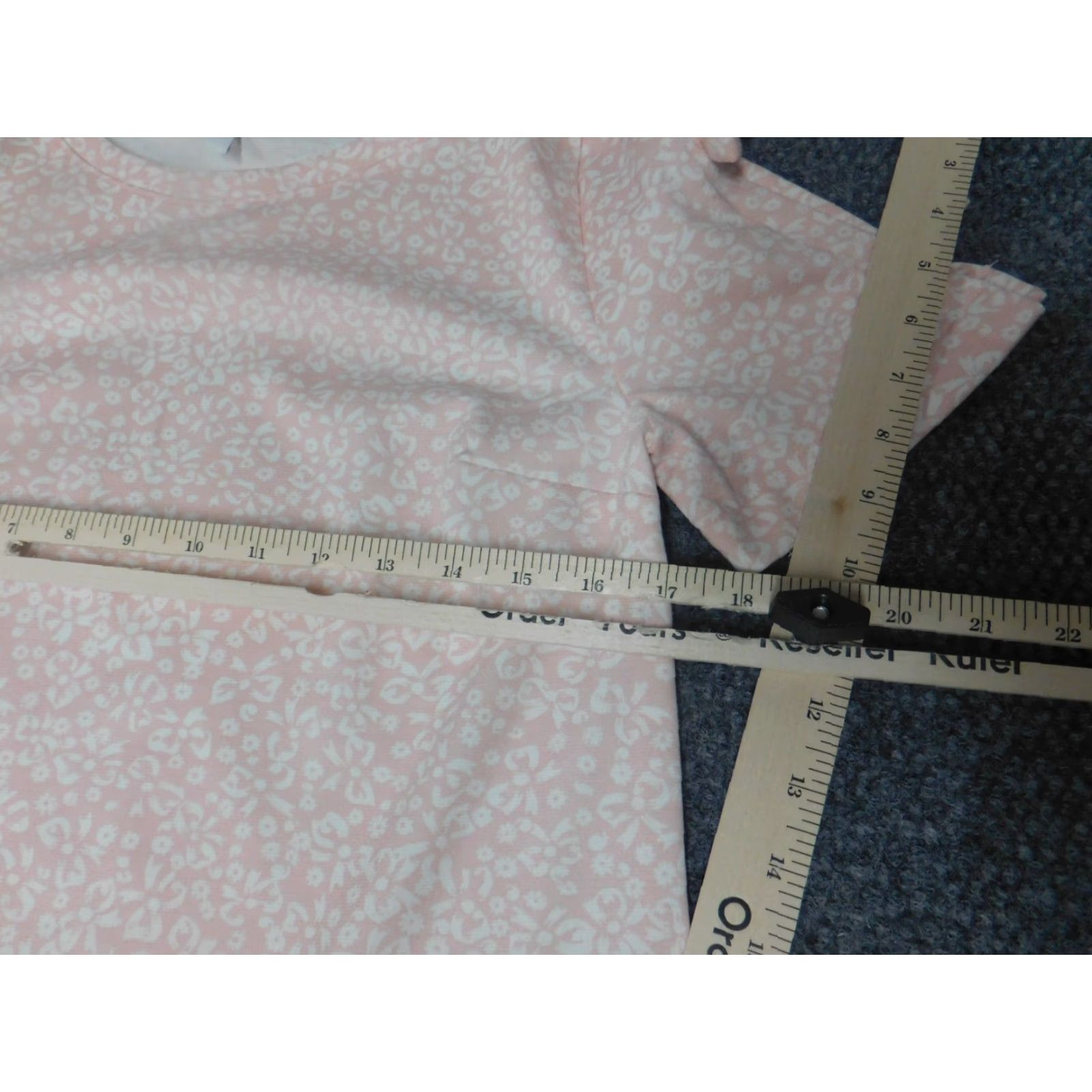 Vintage ELLE Womens Blouse S Pink Floral Raglan Short Sleeve Knit Polyester Crew Neck Pullover Stretch Vintage No Size S / US 4 / IT 40 - 5 Thumbnail