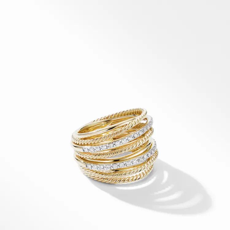 David Yurman o1s1wg111025 R14622D /Size 7 /Crossover Ring in Golden Size ONE SIZE - 1 Thumbnail