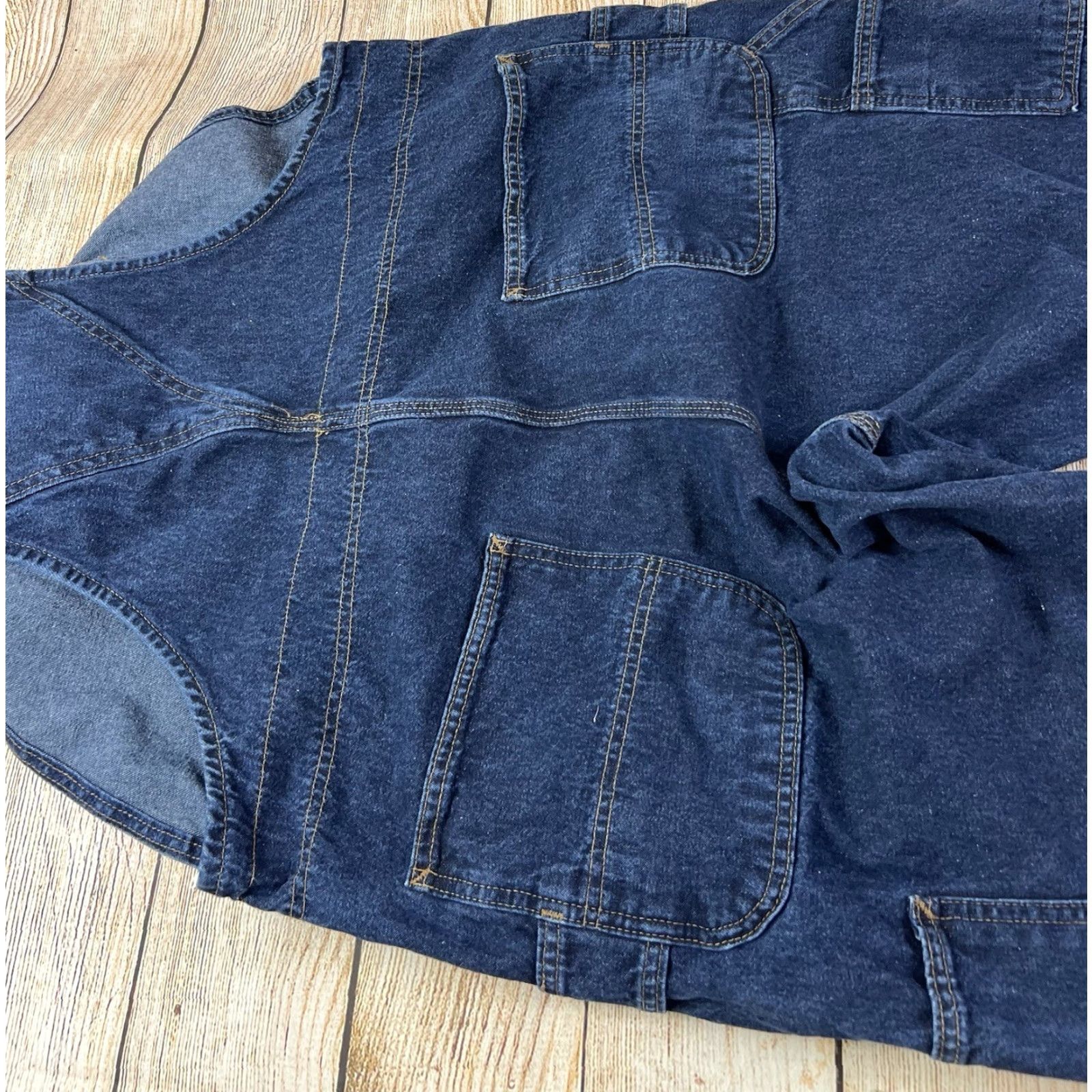 Carhartt Carhartt Women’s Work Bib Overalls Carpenter 20x30 Blue Denim WR007 HDK Size 42" / US 20 - 6 Thumbnail