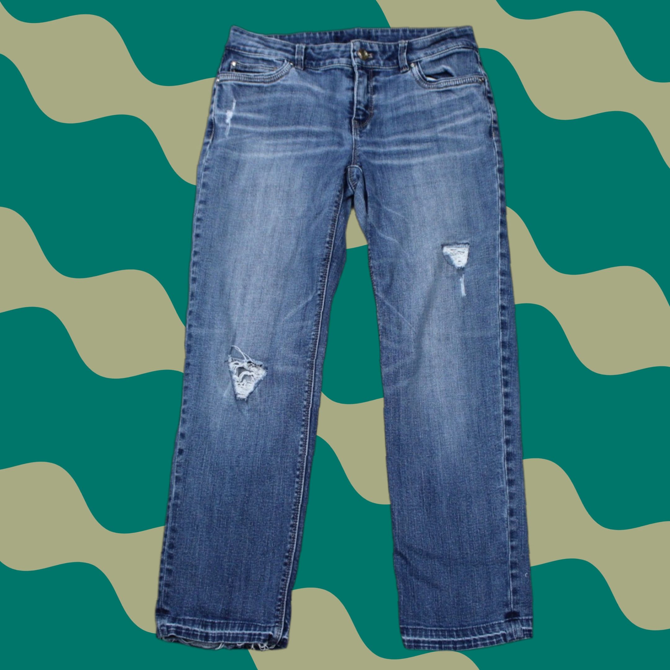 White House Black Market White House Black Market Jeans Womens 2 Blue Slim Crop 5-Pocket Denim 25" inseam Size 26" / US 2 / IT 38 - 1 Thumbnail
