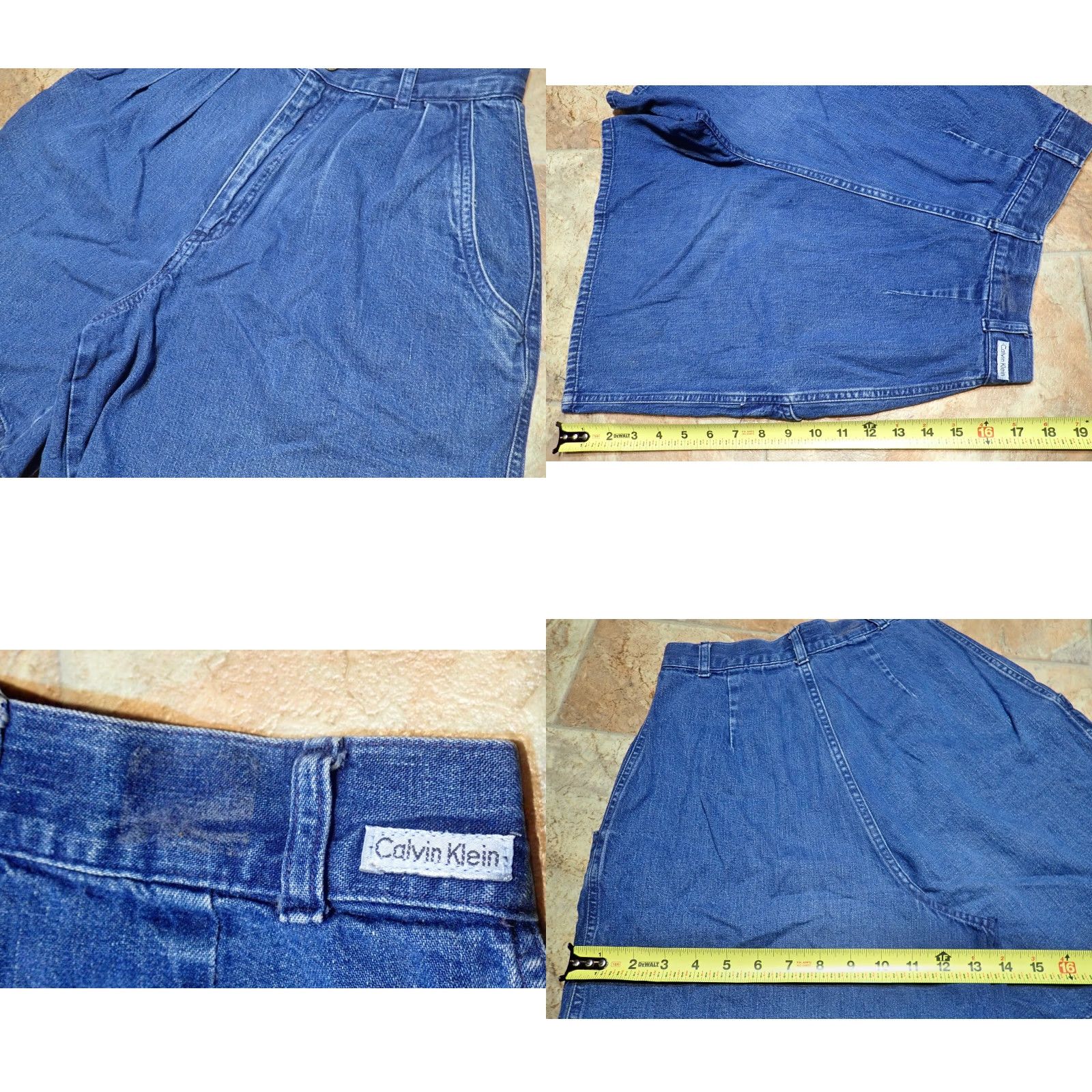 Calvin Klein VINTAGE Calvin Klein Denim Shorts Women’s 24" Waist 7 Blue High Rise 90s Rock USA 5-Pocket Mens? Size 28" / US 6 / IT 42 - 8 Thumbnail